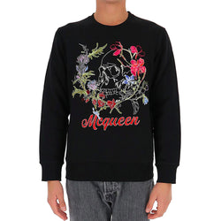 Sweatshirt Alexander Mcqueen Logo Embroidered - Noir - Homme
