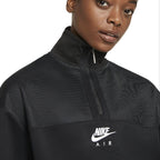 1/4 Zip Textile Sweatshirt - Black - Women - Nike - The Bradery