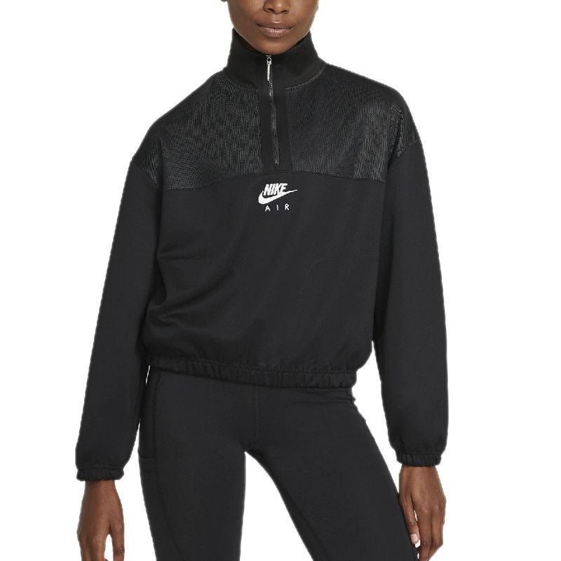 1/4 Zip Textile Sweatshirt - Black - Women - Nike - The Bradery