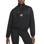 1/4 Zip Textile Sweatshirt - Black - Women - Nike - The Bradery