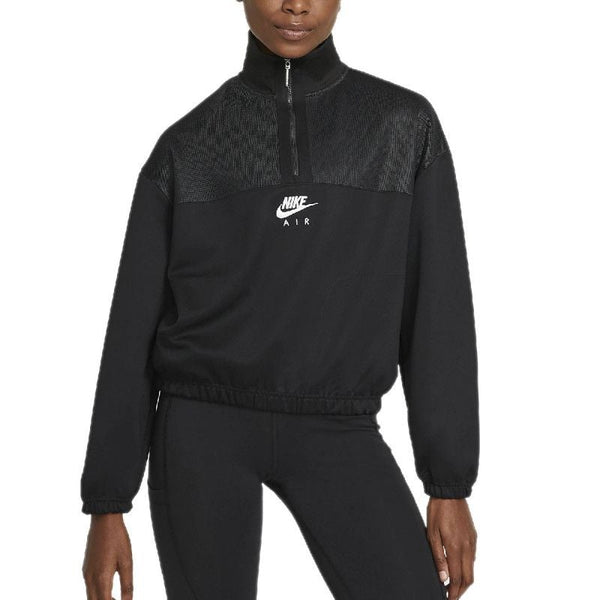 Sudadera textil con cremallera de 1/4 - Negro - Mujer - Nike - The Bradery