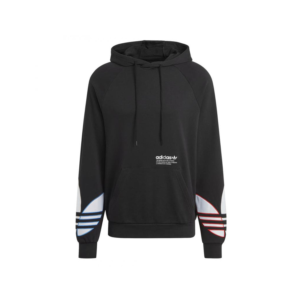 Adidas Originals Adicolor Tricolor Trefoil Hoodie - Black - Men - Adidas - The Bradery
