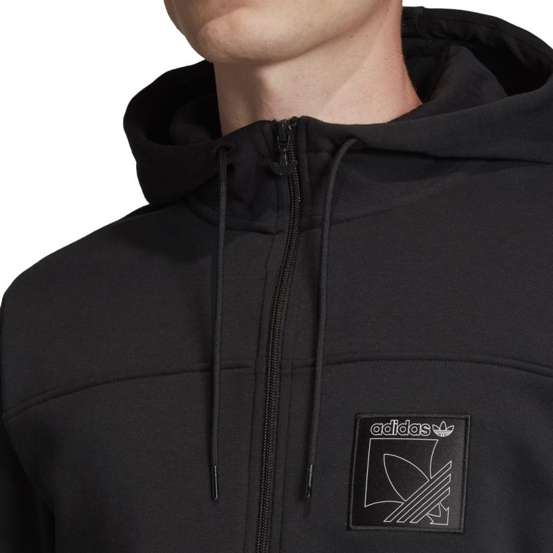 Adidas Originals Sprt Icon Full-Zip Hoodie - Black - Men Adidas CLOTHING