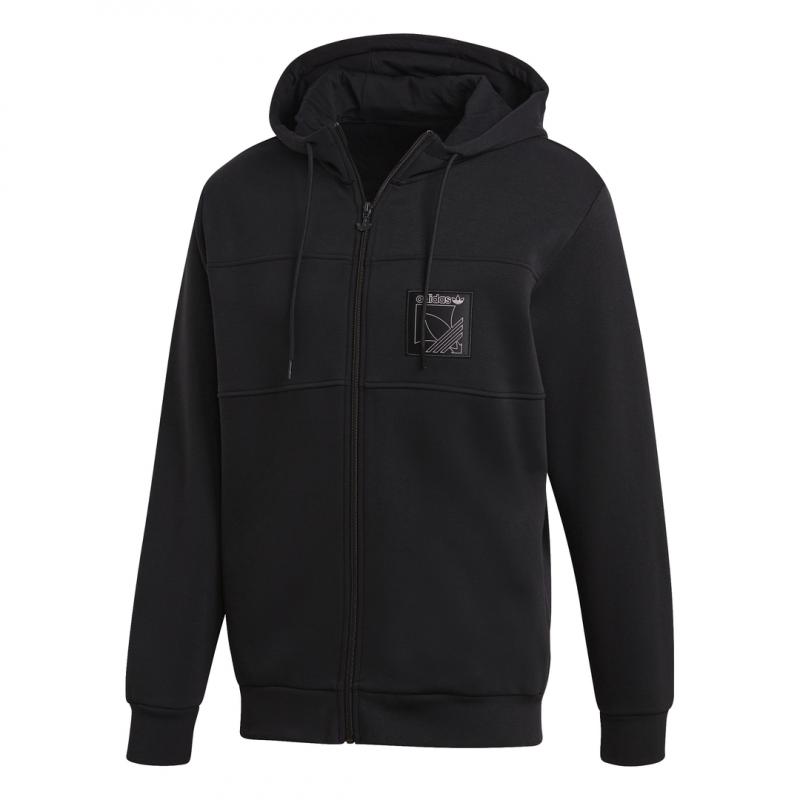 Adidas Originals Sprt Icon Full-Zip Hoodie - Black - Men Adidas CLOTHING