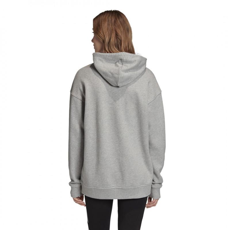 Sweat Ã Capuche Adidas Originals Trefoil - Gris - Femme VETEMENT Adidas
