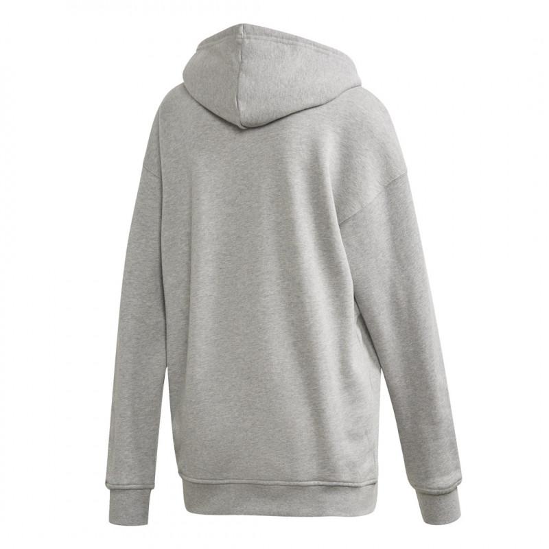 Sweat Ã Capuche Adidas Originals Trefoil - Gris - Femme VETEMENT Adidas