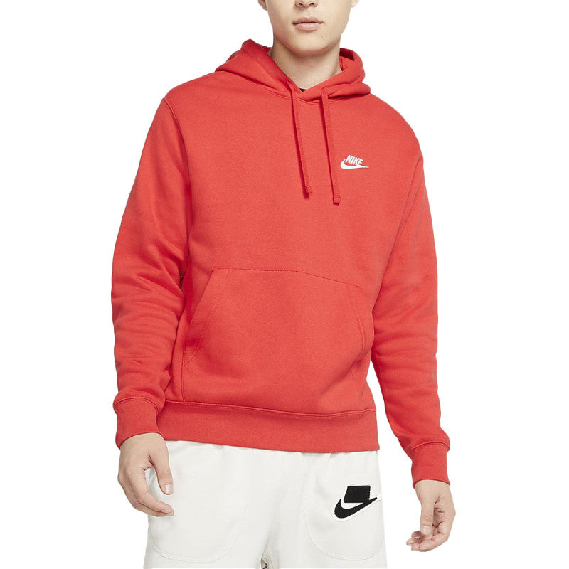Sweat Ã Capuche Nike Sportswear Club - Rouge NIKE SWEAT HOMME TEXTILE Nike