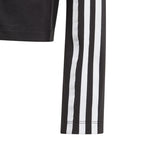 Adidas Originals 3-Stripes Cropped Junior Sweatshirt - Black - Adidas1 - The Bradery