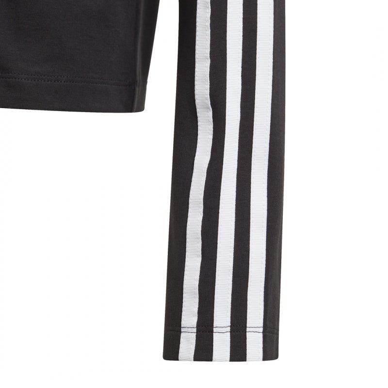 Adidas Originals 3-Stripes Cropped Junior Sweatshirt - Black - Adidas1 - The Bradery