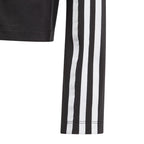 Adidas Originals 3-Stripes Cropped Junior Sweatshirt - Black - Adidas1 - The Bradery