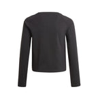 Adidas Originals 3-Stripes Cropped Junior Sweatshirt - Black - Adidas1 - The Bradery