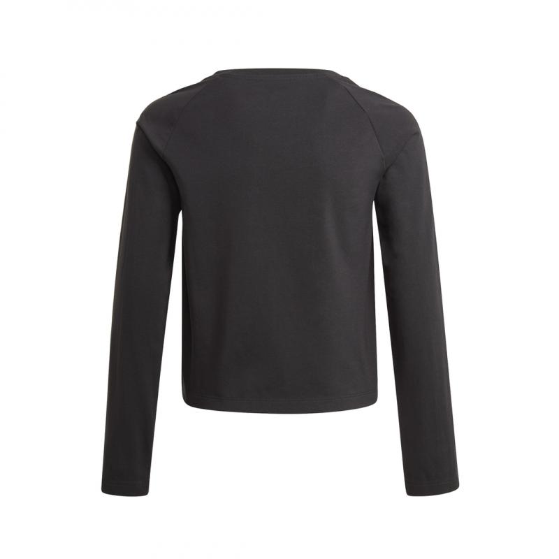 Adidas Originals 3-Stripes Cropped Junior Sweatshirt - Black - Adidas1 - The Bradery
