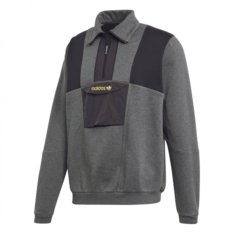 Adidas Originals Adventure Field Half-Zip Sweatshirt - Gray - Adidas1 - The Bradery