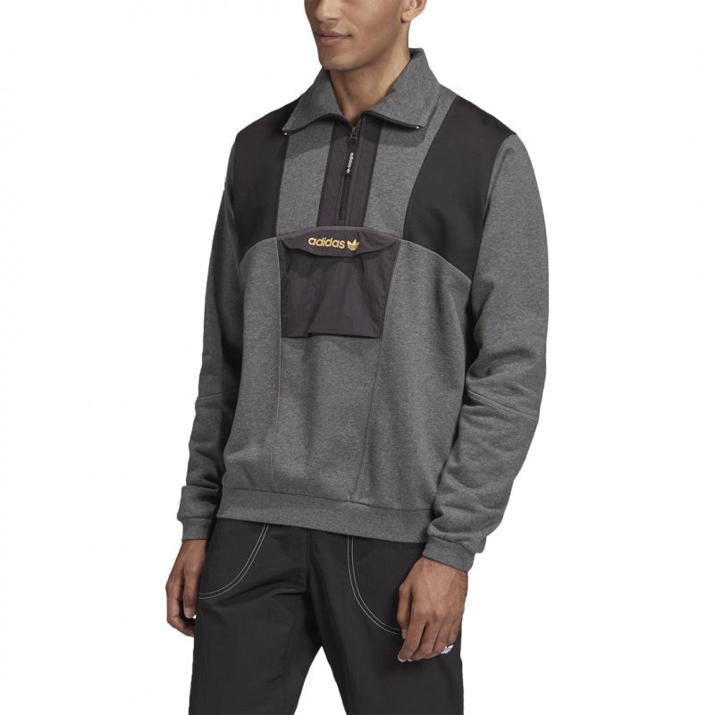 Adidas Originals Adventure Field Half-Zip Sweatshirt - Gray - Adidas1 - The Bradery