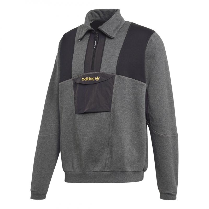 Adidas Originals Adventure Field Half-Zip Sweatshirt - Gray - Adidas1 - The Bradery