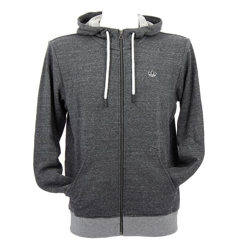 Adidas Originals Premium Basic Hoodie Sweatshirt - Gray - Men Adidas CLOTHING