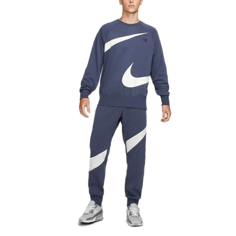 Sudadera Nike Swoosh Fleece Crew - Azul SUDADERA NIKE TEXTIL HOMBRE Nike