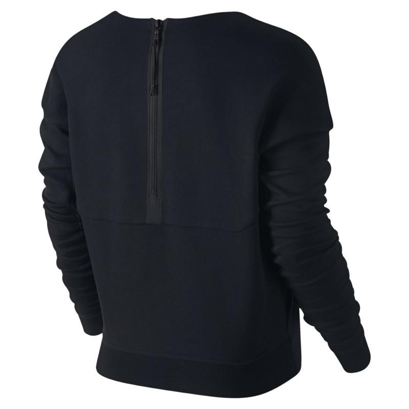 Sweat Nike Tech Fleece Crew - 685748-010 - Noir - Femme NIKE SWEAT FEMME TEXTILE Nike