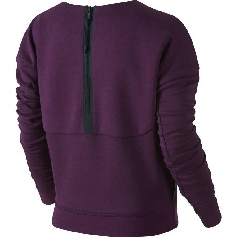 Sweat Nike Tech Fleece Crew - 685748-563 - Violet - Femme NIKE SWEAT FEMME TEXTILE Nike