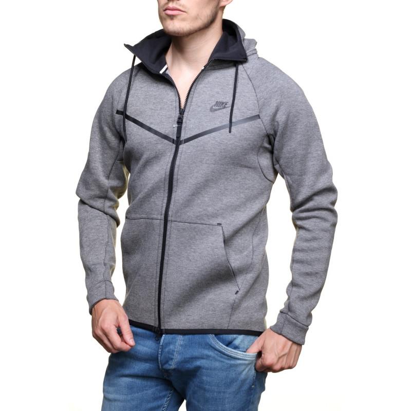 Nike Tech Fleece Windrunner Sweatshirt - 805144-091 - Gray - Men NIKE SWEATSHIRT MEN TEXTILE Nike