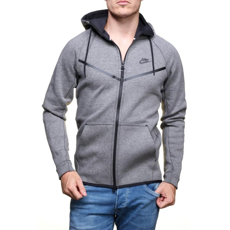 Nike Tech Fleece Windrunner Sweatshirt - 805144-091 - Gray - Men NIKE SWEATSHIRT MEN TEXTILE Nike