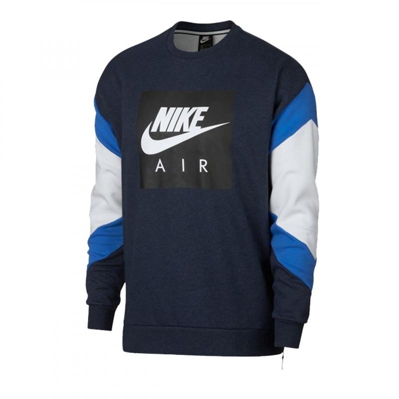 Sweats Nike M Nsw Air Crewneck Flc - Bleu - Homme NIKE SWEAT HOMME TEXTILE Nike