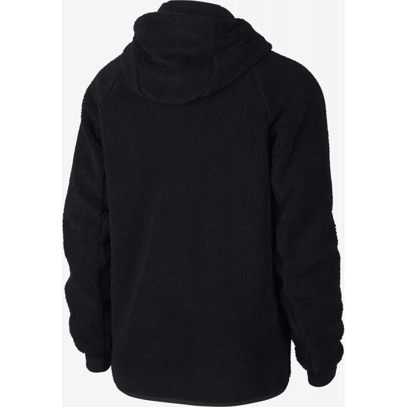 Nike M Nsw Wr Hoodie Tch Sherpa Sweatshirts - Black - Men NIKE JACKET MAN TEXTILE Nike