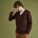 Sweatshirt Chandelais Laine - Marron Foncé - Homme - Faguo - The Bradery