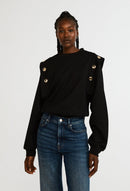 Sweatshirt Teach - Noir - Claudie Pierlot - The Bradery