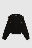 Sweatshirt Teach - Noir - Claudie Pierlot - The Bradery