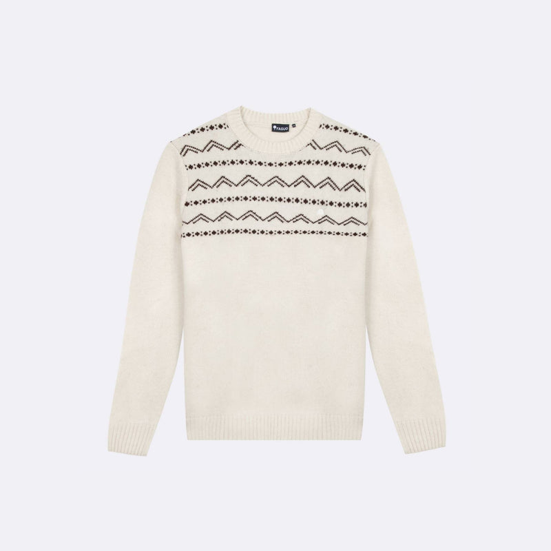 Sweatshirt Vercors Laine - Ecru - Homme - Faguo - The Bradery