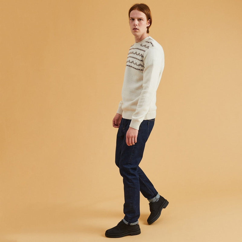 Sweatshirt Vercors Laine - Ecru - Homme - Faguo - The Bradery