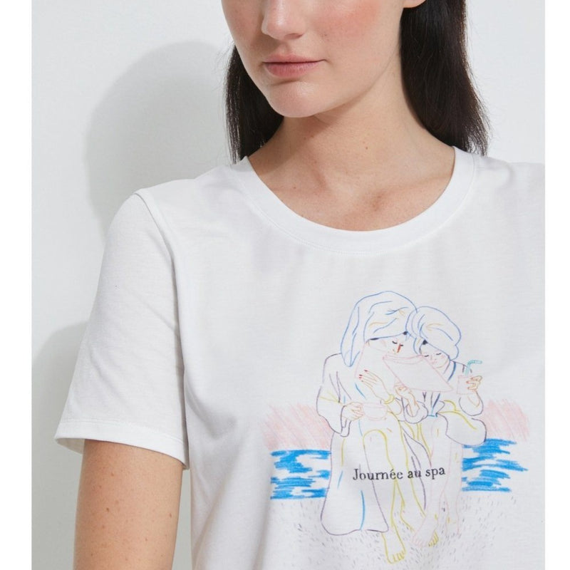 T-Shirt Message - Blanc - Femme TOPS ET T-SHIRTS Cyrillus