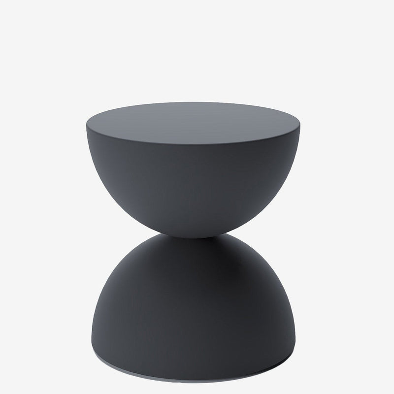 Table d'appoint ronde design en magnésie noire Bergamote Potiron Paris