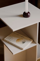 Table De Chevet Atik - Melamine - Gris Amande - Noo.ma Design - The Bradery