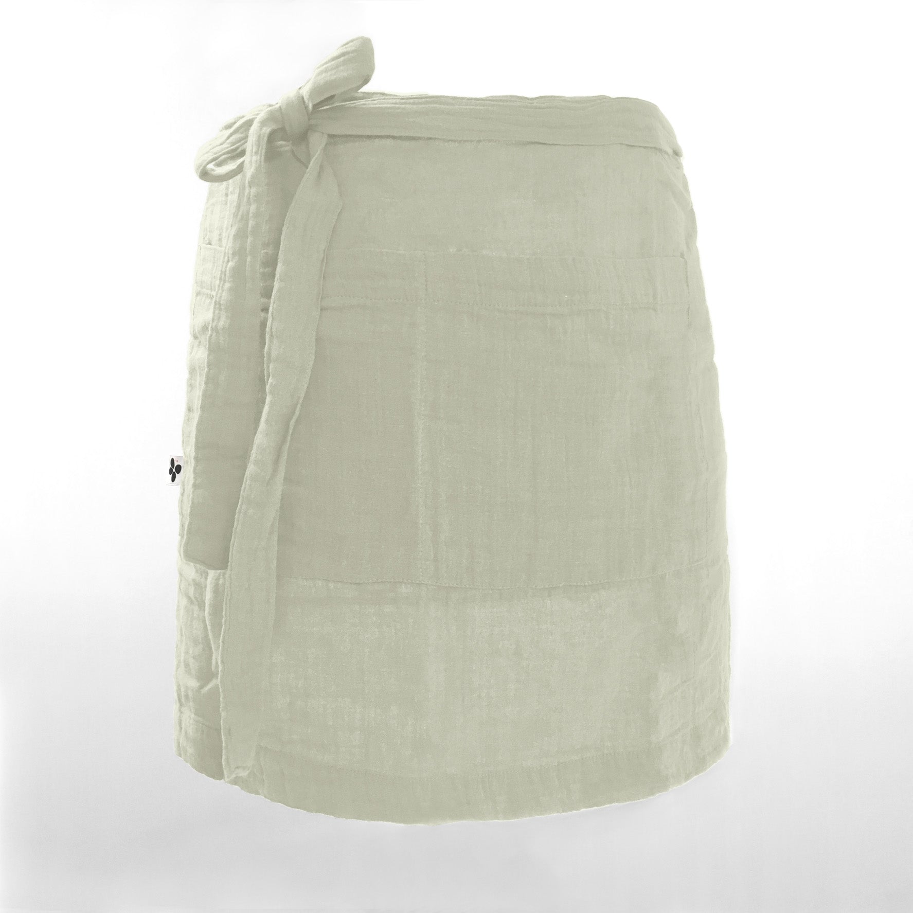 Tablier Serveur Gaze De Coton 45 X 80 Cm Gaïa Vert D'Eau - L'EffetPapillon2 - The Bradery