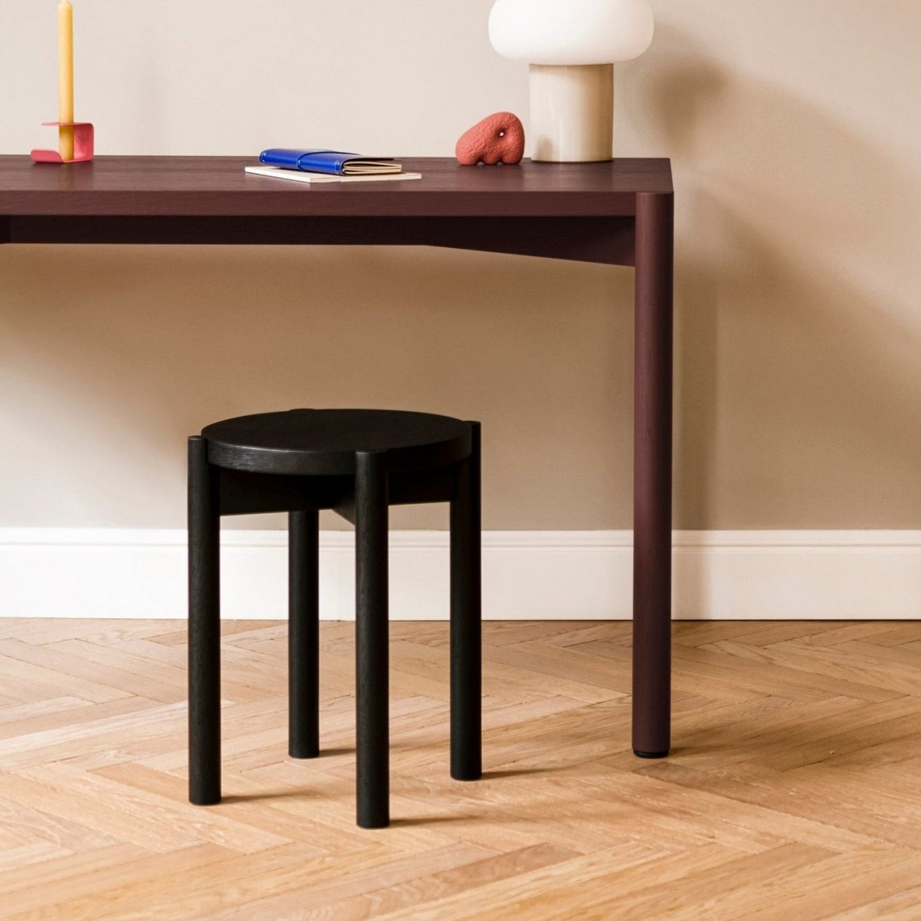 Tabouret Hopp - Chêne Noir - Noo.ma Design - The Bradery