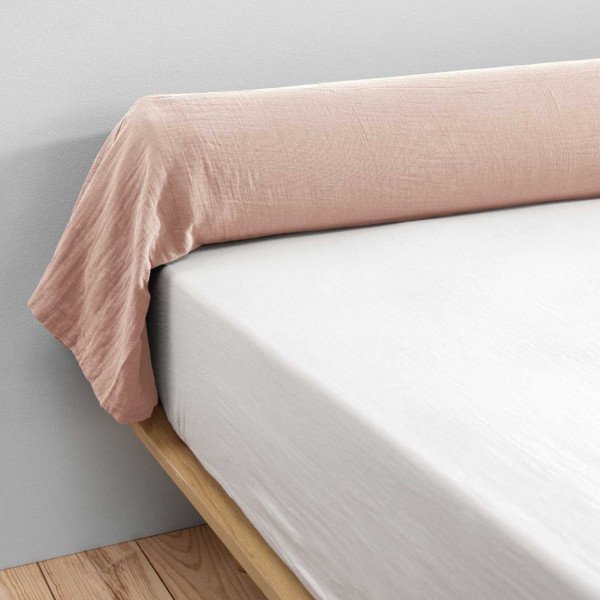 Funda de almohada de gasa de algodón 85 x 185 cm Gaia Marshmallow - El efecto mariposa - The Bradery