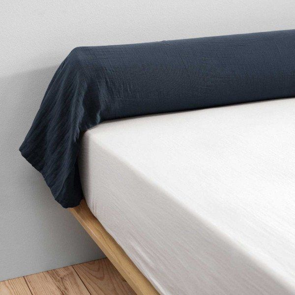 Taie De Traversin Gaze De Coton 85 x 185 cm Gaia Minuit - L'Effet Papillon - The Bradery