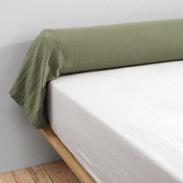 Funda de almohada de gasa de algodón 85 x 185 cm Gaia Romarin - El efecto mariposa - The Bradery