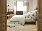 Taie De Traversin Gaze De Coton 85 X 185 Cm Gaia Vert D'Eau - L'Effet Papillon - The Bradery