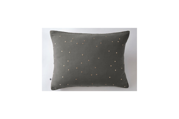 Taie D'Oreiller Gaze De Coton Gaïa Chic Granit - L'Effet Papillon - The Bradery