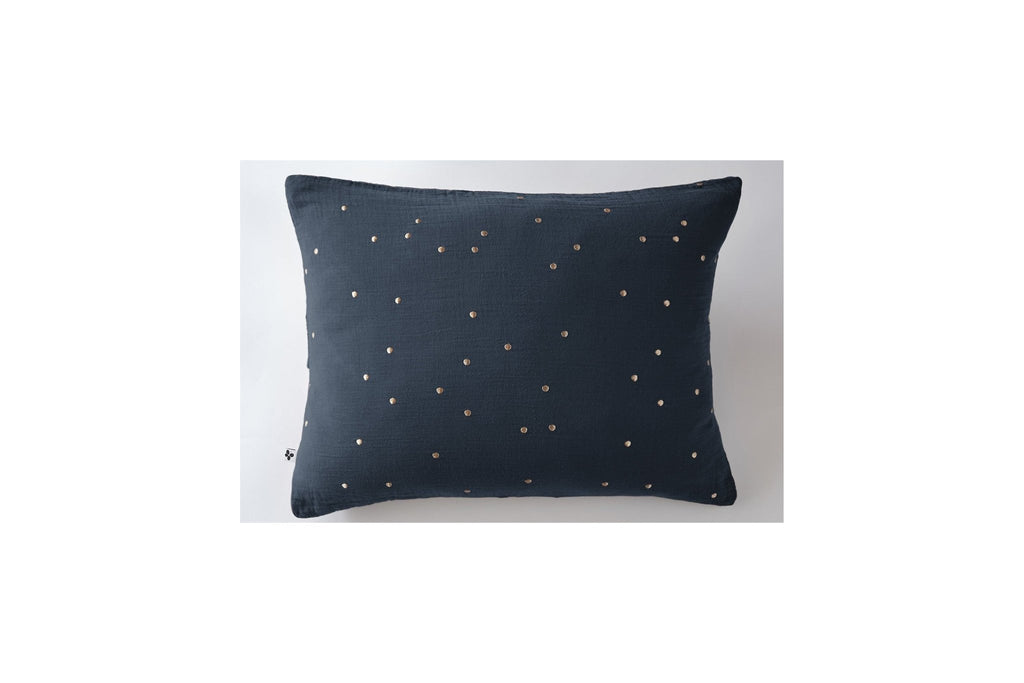 Funda de almohada Gaïa Chic Minuit de gasa de algodón - El efecto mariposa - The Bradery