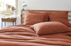 Taie D'Oreiller Gaze De Coton Gaïa Chic Terracotta - L'Effet Papillon - The Bradery