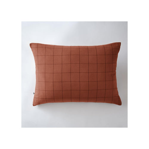 Taie D'Oreiller Gaze De Coton Gaïa Match Terracotta - L'Effet Papillon - The Bradery