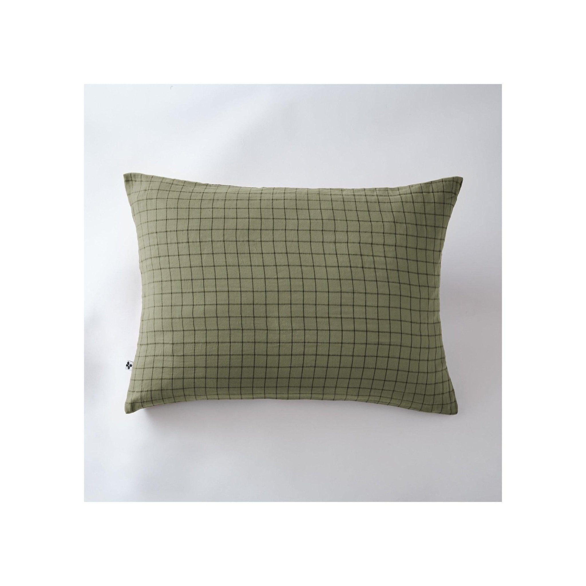 Funda de almohada de gasa de algodón Gaïa Mix Rosemary - El efecto mariposa - The Bradery
