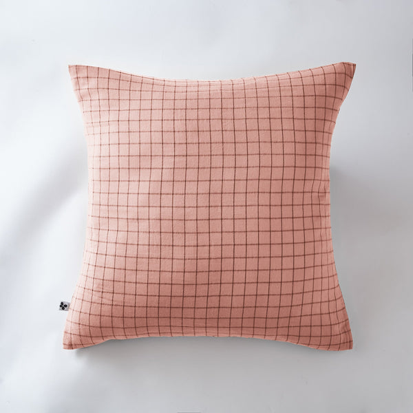 Funda de almohada Gasa de algodón GAÏA MIX Rosa melocotón - L'Effet Papillon - The Bradery
