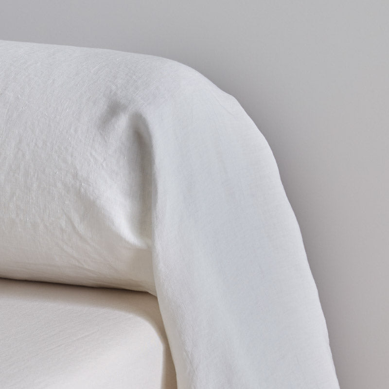 Washed linen bolster cover