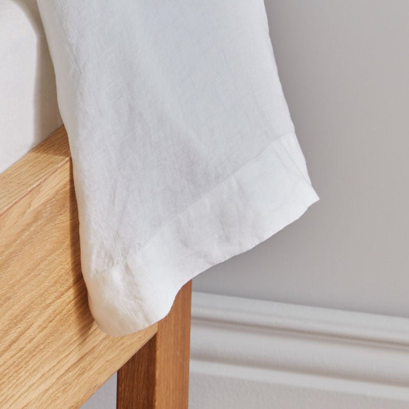 Washed linen bolster cover