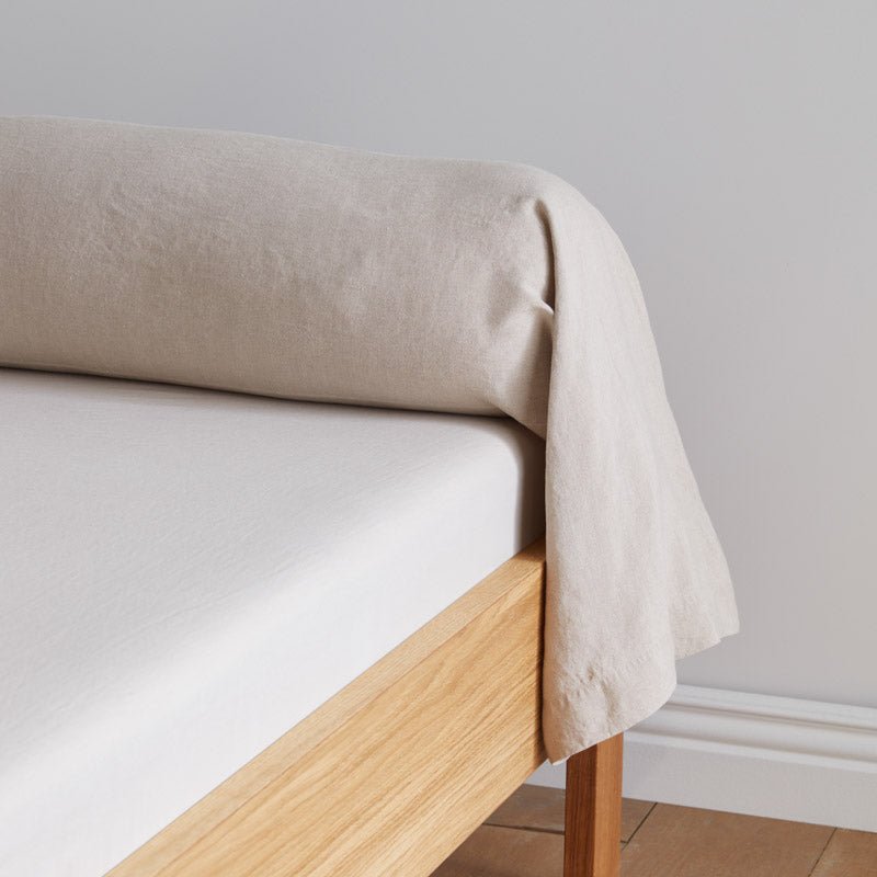 Washed linen bolster case